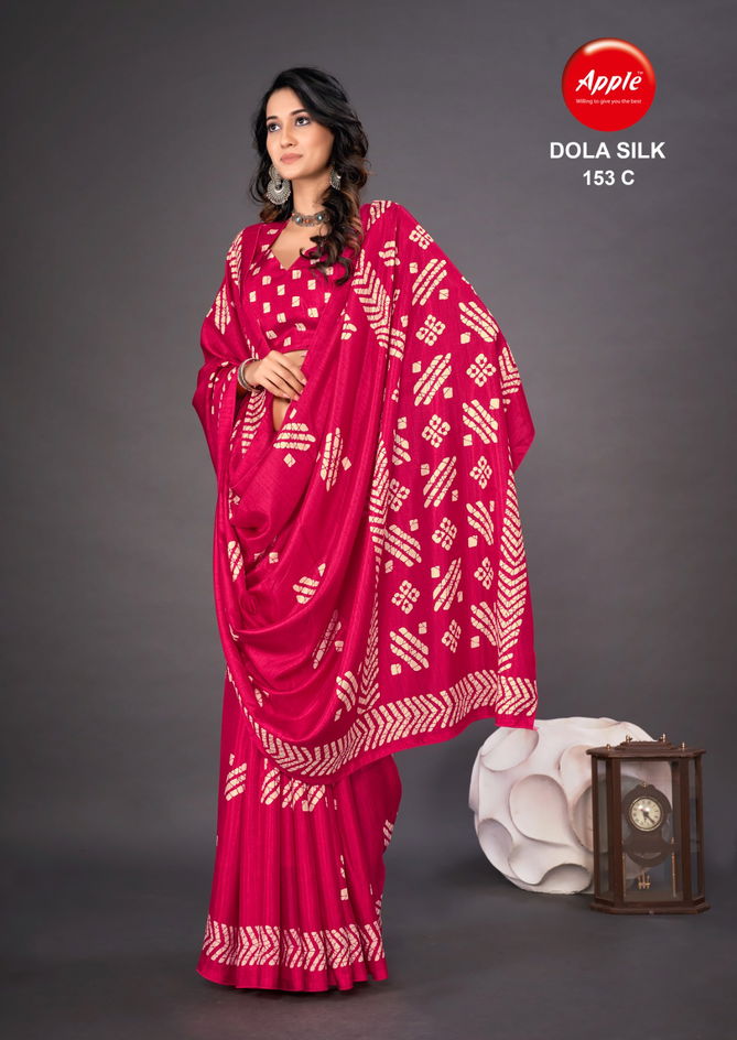 Apple Dola Silk 153 Daily Wear Printed Saree Catalog
